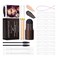 Eyebrow Stencil Kit, Professional Waterproof Brow Powder Stamp，One Step Brow Powder Stamp Makeup with 12 Reusable Eyebrow Stencils＆1 liquid concealer03#(Dark brow)