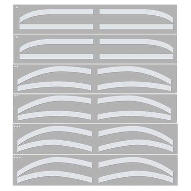 12 pairs Disposable Brow Shaping Sticker Microblading Eyebrow Shaping Sticker Adhesive Eyebrow Stencils Tattoo Eyebrow Stamp Airbrush Brows Tape (2 bags-12 Pairs)