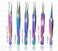 Alluring Rainbow Multi-Color Tweezers for Eyelash Extension (Straight)