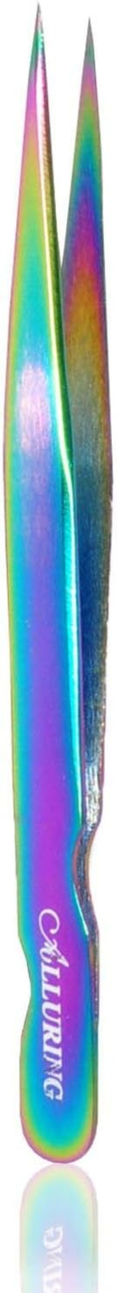 Alluring Rainbow Multi-Color Tweezers for Eyelash Extension (Straight)