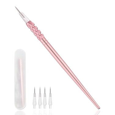Acne Blackhead Blemish Remover Tools black head comedone extractor Pimple Popper extraction tools for estheticians (Pink)