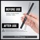9708 2-Tip Double-Ended Eyebrow Pen, 2-in-1, with Eyebrow Brush. Waterproof and Sweat Proof,Precise Liquid Brow, 5 Shades, Long-Lasting(5#Black)