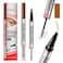 9705 2in1 Hilibrand 4-Pronged Dual-Ended Eyebrow Pencil&amp;Eyebrow Gel, 4-Pronged Ultra-Fine Realistic Eyebrow Pencil End, Eyebrow Setting Wax End, Waterproof, Sweatproof, Long-Lasting (1#Light Brown)