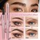 Q708 3D Microblading Eyebrow Pencil, Waterproof, 4-Tipped, Long-Lasting, Micro-Fork Applicator for Natural Brows, All Skin Tones (3#Grey)