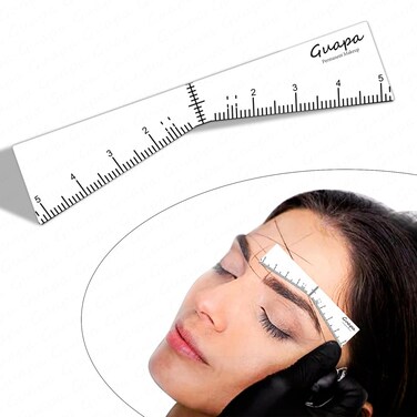 Eyebrow Easy Mapping Shaping Stencil Microblading Measure Tool Brow Shape Design Positioning Stickers Brow Border Position Template (A Pack of 5PCS)