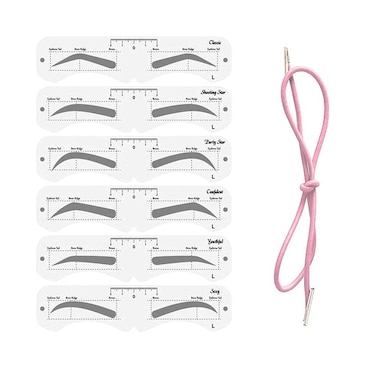 Plastic Eyebrow Mold, PEVA Soft Eyebrow Shaper DIY Makeup Model with Elastic Band,Makeup Eyebrow Assist Eyebrow Shaping Eyebrow Makeup Tools for Beginner