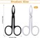 2Pcs Tweezers Scissor Handle Revlon Eyebrow Hair Plucker Remover Facial Hair Eyebrows Care Scissor Stainless Flat Straight Tip Wig Plucking Hair Removal Tweezers for Women(Silver and Black)