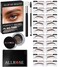 ALLROSE Eyebrow Stamp and Eyebrow Stencil Kit - Eye Brow Stamping Kit for Perfect Bushy Eyebrows, 20 Brow Stencils, Brow Stamp Trio Kit with Sponge Applicator, Waterproof Eyebrow Kit, Blonde