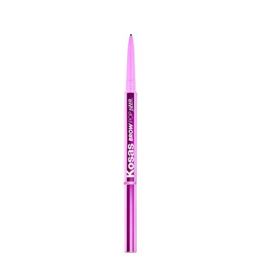 Kosas Brow Pop Nano - Ultra-Fine 1mm Brow Pencil Precision Tip - Natural-Looking Eyebrows with Finest Hairlike Stroke - All Day Wear, Hypoallergenic, Safe for Sensitive Skin- Brown Black