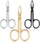3Pcs Eyebrow Tweezers with Scissor Handles, Tweezers for Women Facial Hair and Eyebrow Care, Precision Scissor Tweezers(Gold, Silver, Black)