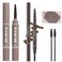 Eyebrow Cream, Eyebrow Tattoo Pencil, with Eyebrow Brushes, long Lasting Waterproof Long Lasting Waterproof and Smudgeproof Natural Looking Brows 2pcs (Brown)