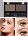 Eyebrow Powder Makeup Kit,2 Colors Waterproof Eye Brow Powder Makeup Palette Long-Lasting for Women,Brown Dark Brown Brow Fill&amp;Sculpt Natural Eyebrow Contour for Sparse Brow with Brow Brush &amp;Razor-03