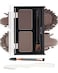 Eyebrow Powder Makeup Kit,2 Colors Waterproof Eye Brow Powder Makeup Palette Long-Lasting for Women,Brown Dark Brown Brow Fill&amp;Sculpt Natural Eyebrow Contour for Sparse Brow with Brow Brush &amp;Razor-03