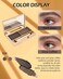 Eyebrow Powder Kit- 2 Colors Soft Tinted Eye Brow Powder Palette,Waterproof Longlasting Dark Grey/Gray Coffee Brow Filler,Professional Brow Makeup for Older Women with Mirror Brow Brush &amp; Razor-Set 05