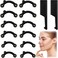 Maitys 2 Sets Nose Up Lifting Shaper Clip Clipper Nose Shaper Nose Up lifter Inserts Shaping Clip Silicone Nose Beauty Tools Invisible Nose Slimming Device for Wide Nose (Black)