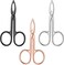 Tweezers Scissor Handle, Straight Tip Eyebrows Tweezers Scissors Shaped Hair Plucker Portable Beauty Tool for Facial Hair Remover Eyebrows Care (Black/Silver/Rose Gold,3 Pcs)