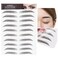 6D Eyebrow Sticker Professional Eyebrow Transfer Sticker Eyebrow Makeup Tool for Women and Girls (Black)(BLACK-02)