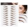 6D Eyebrow Sticker Professional Eyebrow Transfer Sticker Eyebrow Makeup Tool for Women and Girls (Brown)(BROWN-10)