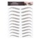 6D Eyebrow Sticker Professional Waterproof Eyebrow Transfer Sticker Eyebrow Makeup Tool for Women and Girls (Brown)(BROWN-08)