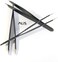 Ali's 3 Pieces Durable Stainless Steel Slant Pointed Flat-Tip Tweezer for Eyebrow Face Nose Hair Removal (Black)