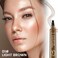 Kaely 2Pcs Light Dark Brown Microblade Eyebrow Pen with Brush,Magical Precise Waterproof Brow Pen,Suake Eyebrow Contouring Pen,4 Tip Eye Brow Pencils for Women,Creates Natural Brows,Sponge Head 01+02