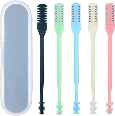 5Pcs Nasal Hair Cutter,Nose Hair Trimmer Manual,2-in-1 Nasal Hair Cutter Manual with Cleaning Brush,Upgrade Manual Nasal Hair Cutter,360&deg; Rotating Nose Nasal Hair Trimmer Women Men,5 Colors