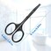 Nose Hair Scissors Round Tip, 3.75" Facial Hair Small Grooming Scissors, Curved Safety Blades with Rounded Tip Eyebrow Scissors for Hair Eyelashes Nose Eyebrow Trimming Mustache