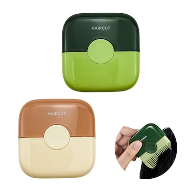 2 PACK Hair Split End Trimmer, 2 In 1 Bangs Trimmer ABS Protective Cover, Split Ends Hair Trimmer, Dustproof Design Organizes Broken Hair And Cuts