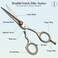 Professional Hair Cutting And Thinning Scissors/Shears For Men/Women/Home/Salon - Premium High Carbon Steel Quality - Smooth And Sharp - Double Notch - 5.5 Inch, Silver