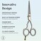 Professional Hair Cutting And Thinning Scissors/Shears For Men/Women/Home/Salon - Premium High Carbon Steel Quality - Smooth And Sharp - Double Notch - 5.5 Inch, Silver