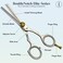 Professional Hair Cutting And Thinning Scissors/Shears For Men/Women/Home/Salon - Premium High Carbon Steel Quality - Smooth And Sharp - Double Notch - 5.5 Inch, Silver