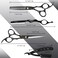 Hair Cutting Scissors Thinning Shears Kit for Haircutting, Fcysy Professional Barber Scissors Hair Scissors Set, Black Haircut Scissor Blending Shears Straight Edge Razor Barber Supplies for Men Women
