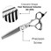 Professional Hair Cutting Scissors Shears Kit, 6.5" Japanese Stainless 440 Steel, 46 Teeth Blending Shears, Barber Hairdressing Salon, Razor Sharp Convex Edges
