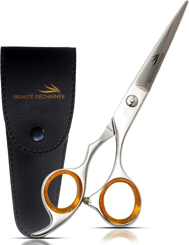 Professional Barber Shears - 6.5 Inch Premium Haircutting Scissors Stainless Steel Hairdressing Scissors for Men &amp; Women (Silver)