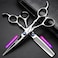 6 Inch Black Hairdressing Scissors Salon Hairdressing Tool Stainless Steel Hair Cutting Hair Thinning Hairdressing Scissors (6 inch 2PC-B)