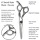 6" Hair Cutting Shears for Professional Use - Decorative Handle - 440C Stainless Steel - Perfect for Wet or Dry Hair Cutting - Used by Barber and Hairdressers - Designed by Saki Shears