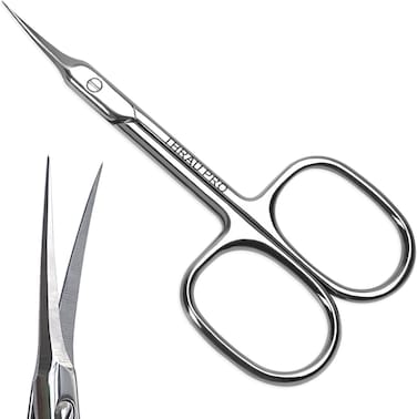 THRAU Cuticle Scissors Extra Fine for Women and Men, Profession Stainless Steel with Precise Pointed Tip Grooming Blades, Manicure, Pedicure, or Trim Nail, Eyebrow, Eyelash, and Dry Skin