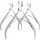 Mudder 3 Packs Cuticle Nippers Cutter Tool Stainless Steel Nail Cuticle Trimmer Remover with Pointed Blade Scissors Pedicure Manicure Tool for Fingernails Nails Care and Toenails(Silver)