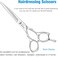 JASON 6 Inch Left Handed Barber Hair Cutting Scissors Professional Salon Shears Razor Edge Hairdressing Scissor Japanese Stainless Steel Reversible Haircut Shear for Men Women