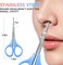 Facial Hair Small Grooming Scissors For Men Women - Eyebrow, Nose, Eyelashes, Ear Trimming Kit, Stainless Steel, 2 Pack