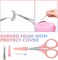 Facial Hair Small Grooming Scissors For Men Women - Eyebrow, Nose, Eyelashes, Ear Trimming Kit, Stainless Steel, 2 Pack