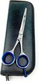 Deluxe 6 inch Professional Barber Scissors for Hair Cutting and Beard &amp; Mustache Trimming - Includes Tension Adjuster &amp; Carrying Case