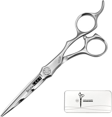 Wet and Dry Cut Professional Hair Cutting Scissors Barber Shears Japanese Aichi SUS440C Stainless Steel Salon Haircut (6.0" Wet&amp;Dry Cut)