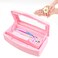 Nail Tool Sterilizer Box, Plastic Sterilizing Tray, Plastic Clean Sterilizing Box Storage Organizer for Nail, Tweezers, Eyelash Extensions, Hair Salon, Spa &amp; Cutter Manicure Equipment (Pink)