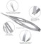 Cuticle Scissors Extra Fine Curved Professional Ultra Sharp Precise Pointed Tip Cuticle Trimmer Cutter for Hang Nails and Dry Skin