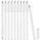 Maitys 10 Pieces Nail Whitening Pencil 2-in-1 White Nail Pencil DIY French Design Manicure with Cuticle Pusher