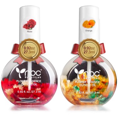 Cuticle Oil, Nail Growth Oil Natural Blend of Jojoba, Vitamin E Nail Cuticle Oil for Repairs Cuticles Overnight Moisturizes and Strengthens Nails Cuticles 2 x 0.92 oz Orange &amp; Rose