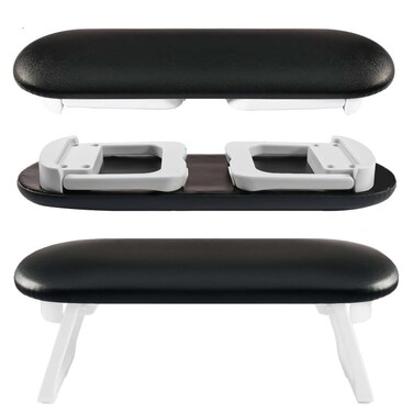 Sariok Foldable Arm Rest For Nails,High Grade Leather Nail Hand Rest Manicure Nail Tool Nails Tech with PVC Non-slip Mat (Black)