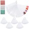 300 Pcs Nail Swatch Sticks with Number Stickers for Color Display, Clear Square-shaped Nail Polish Sample Swatches with Ring