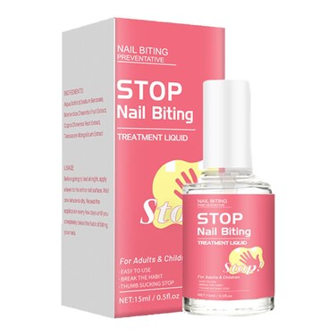 No Bite Nail Polish - 15ml Nail Biting Prevention - Thumb Sucking Deterrent for Adults - Nail Safe Care Anti Nail Biting Polish - Stop Nail Biting Polish for Nails Day Night Care